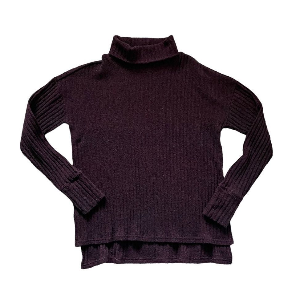 ATHLETA Transit Pullover Turtleneck Sweater Marled